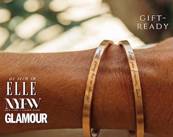 Bracelet commémoratif militaire avec manchette personnalisée en or véritable 18 carats, bracelets de promesse pour homme pour lui, bracelet d'écriture pour ses proches pour homme