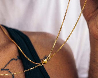 Colliers magnétiques pour couple en or 18 carats | Colliers assortis pour petit ami et petit ami | Bijoux pour couple assortis, anniversaire de mariage pour elle et lui