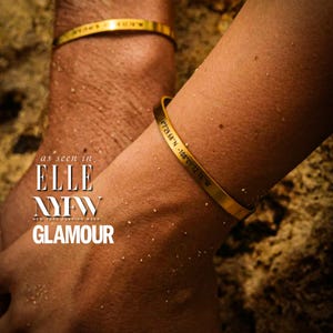 18k Real Gold Couples cuff bracelets set of 2- Message Bracelets for Long Distance Couples Matching bracelets for couples Bracelets Set Gift