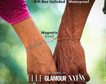Ensemble de bracelets magnétiques assortis, bracelets Bff, cadeau bijoux mère fille, bracelet meilleur ami longue distance, couple de bracelets magnétiques