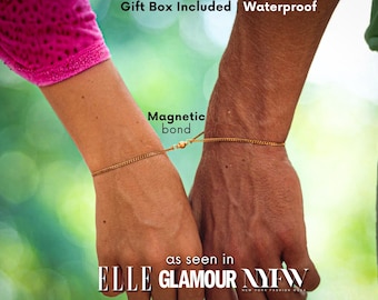 Ensemble de bracelets assortis MAGNETIC Galentines, bracelets Bff aimantés, bracelet meilleur ami longue distance