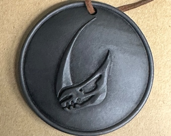 Mandalorian Beskar Grogu Rondel Pendant