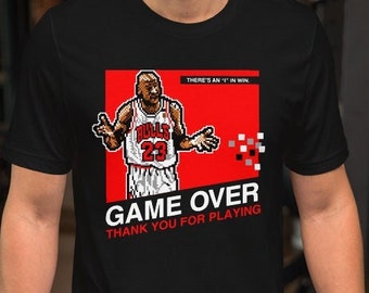 Game Over, MJ, Michael Jordan, Air Jordan, 23, NBA Legends, Chicago Bulls, Grafische T-Shirts, Funny T-Shirts, Pop Culture T-Shirts, Pixel Art