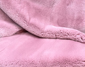 Large Pink Rex Rabbit Fur Skin Top Grade Quality