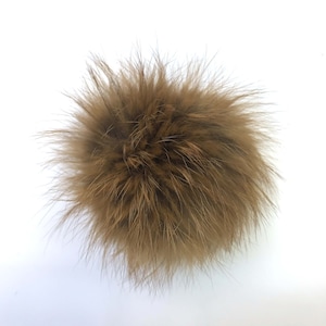 Pompon di volpe rosso scuro in vera pelliccia 10-11 cm