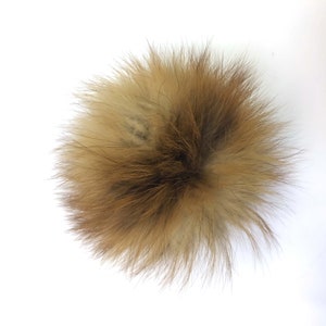 Pompon di volpe rossa vera pelliccia 10-12 cm