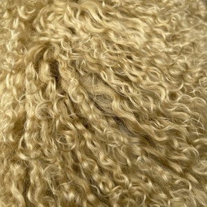 Mohair Doll Hair In Reborn Doll Kits & Supplies Tibetan Lamb Mohair Mango Melon 12 X 3 OOAK Mongolian Curly Wool For Reborn Asian Dolls In Reborn Dolls - Foto 2