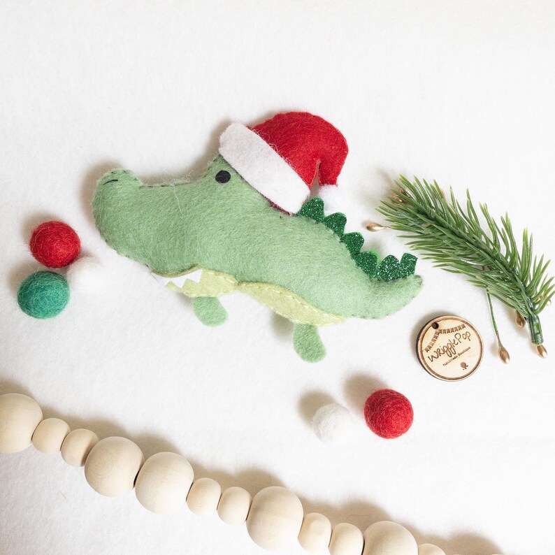 Crocodile Christmas Ornament 