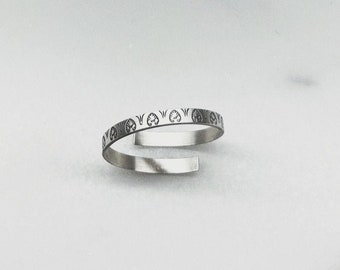 Boho arch - adjustable silver ring