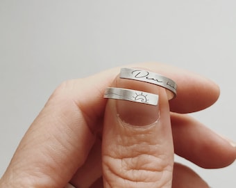 Dear Beach - adjustable silver Ring