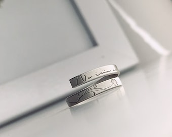 No rain , no flowers - adjustable silver ring