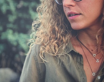 Shapes - minimal silver necklace