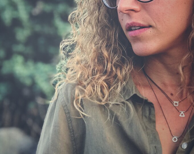 Shapes - minimal silver necklace