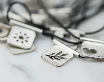 olive tree - minimal silver necklace