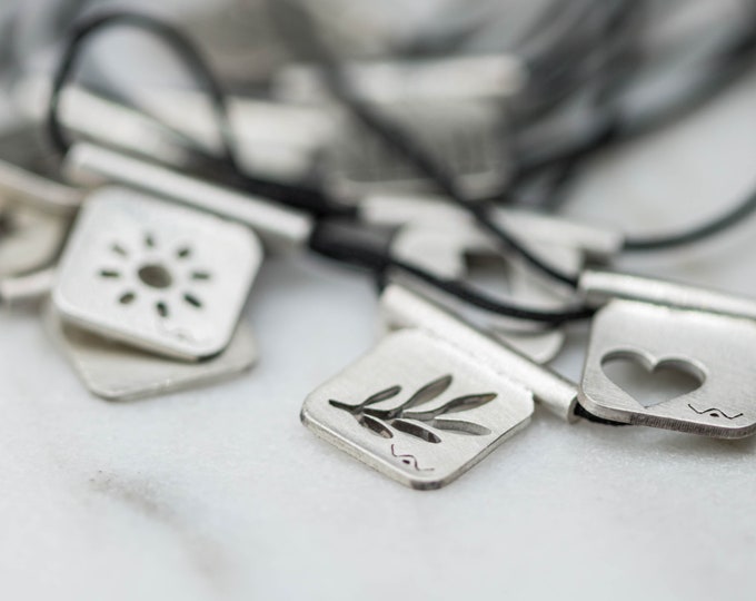 olive tree - minimal silver necklace