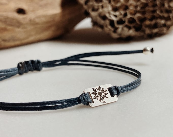 Bloom #1 bracelet / handmade / minimal / silver 925 / gold K14 / adjustable / unisex