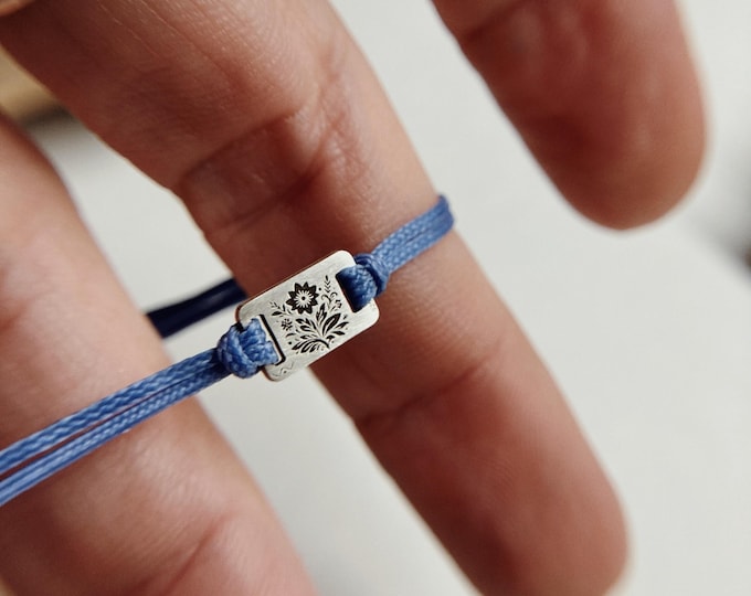 Bloom #5 bracelet / handmade / minimal / silver 925 / gold K14 / adjustable / unisex