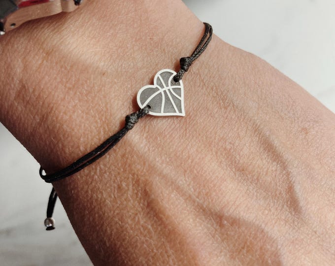 Basketball heart bracelet