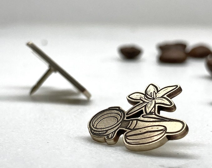 coffee flower pin