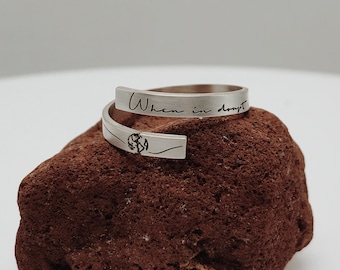 Travel - adjustable silver Ring