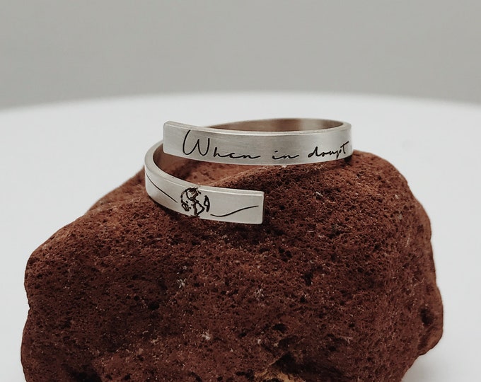 Travel - adjustable silver Ring