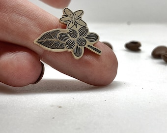 coffee flower pin