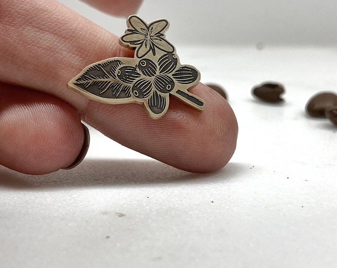 coffee flower pin