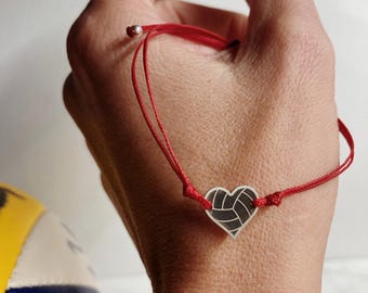 Volleyball heart bracelet