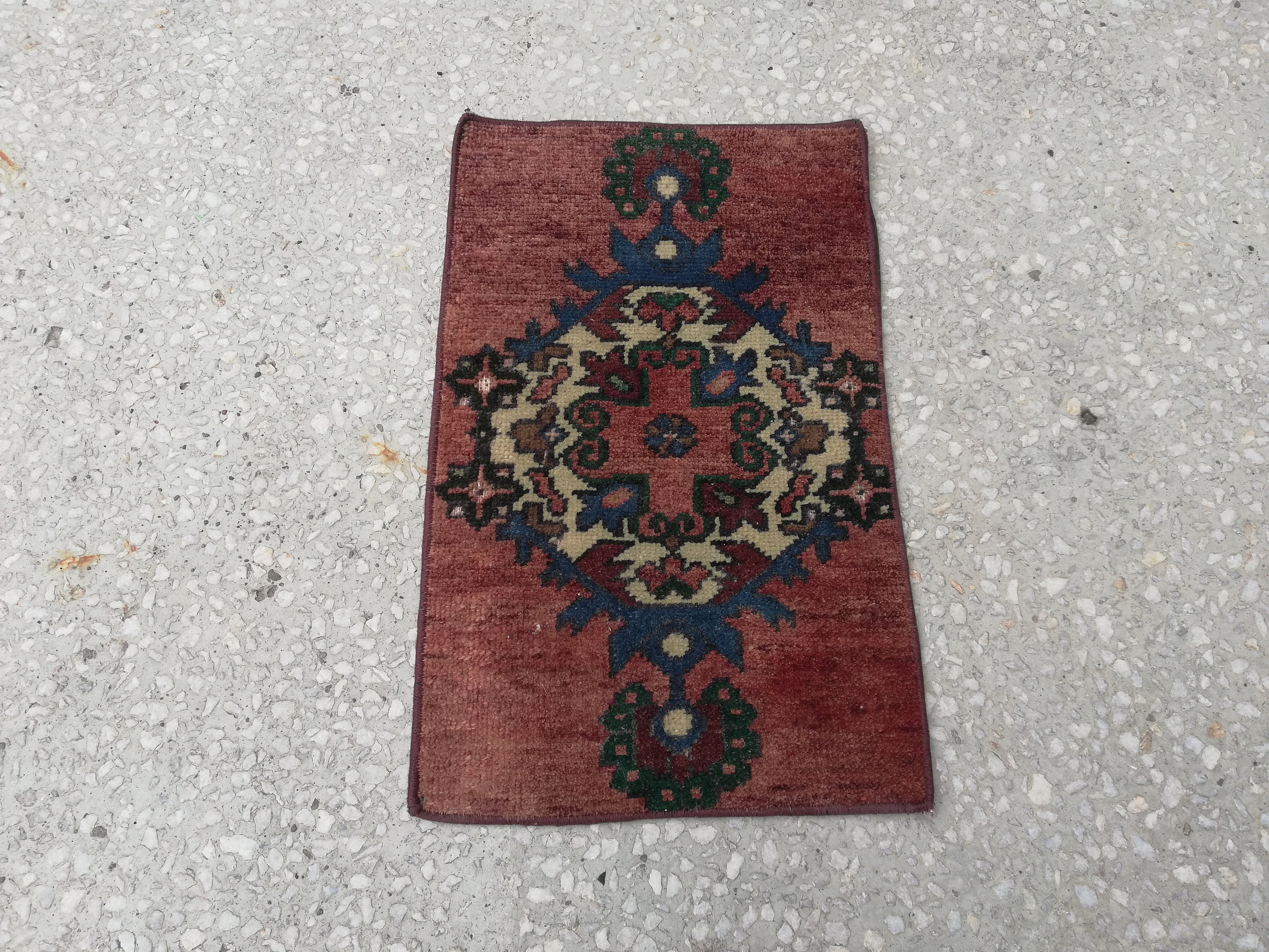 Small Red Rug 1.1x 1.7 ftTurkish vintage rugkitchen rugred Etsy