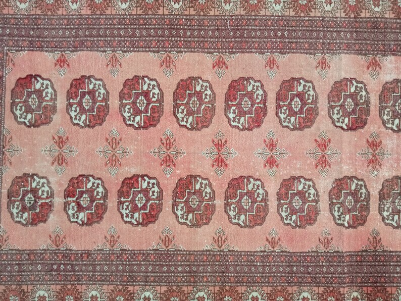Pink Persian Rug 3.9x5.8ft,handmade rug,wool rug,living room rug,small persian rug,oriential rug,tribal rug,home decor,bohemian rug,boho rug