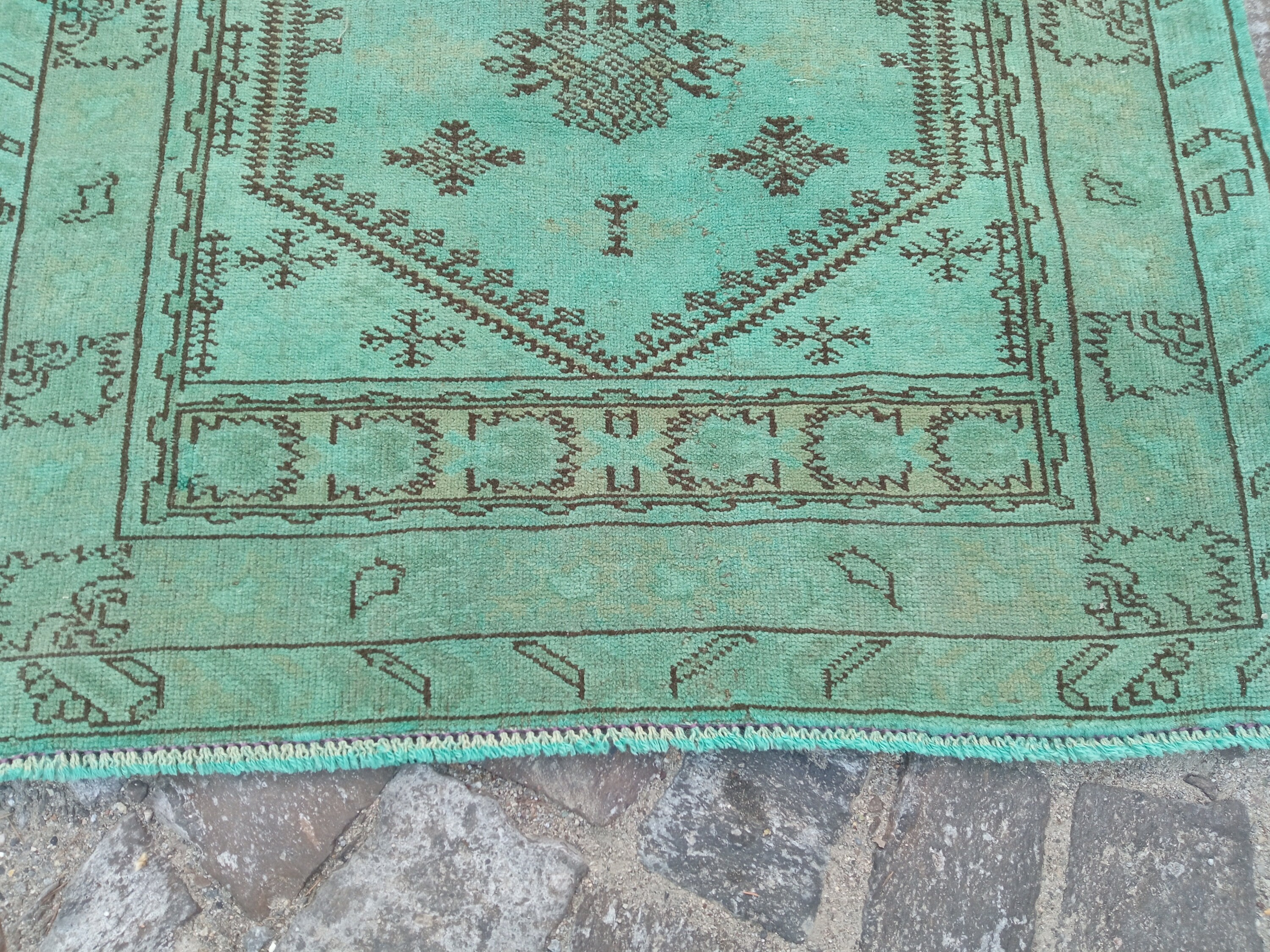 Türkischer Grüner Teppich 28x444 ft Vintage türkischer | Etsy