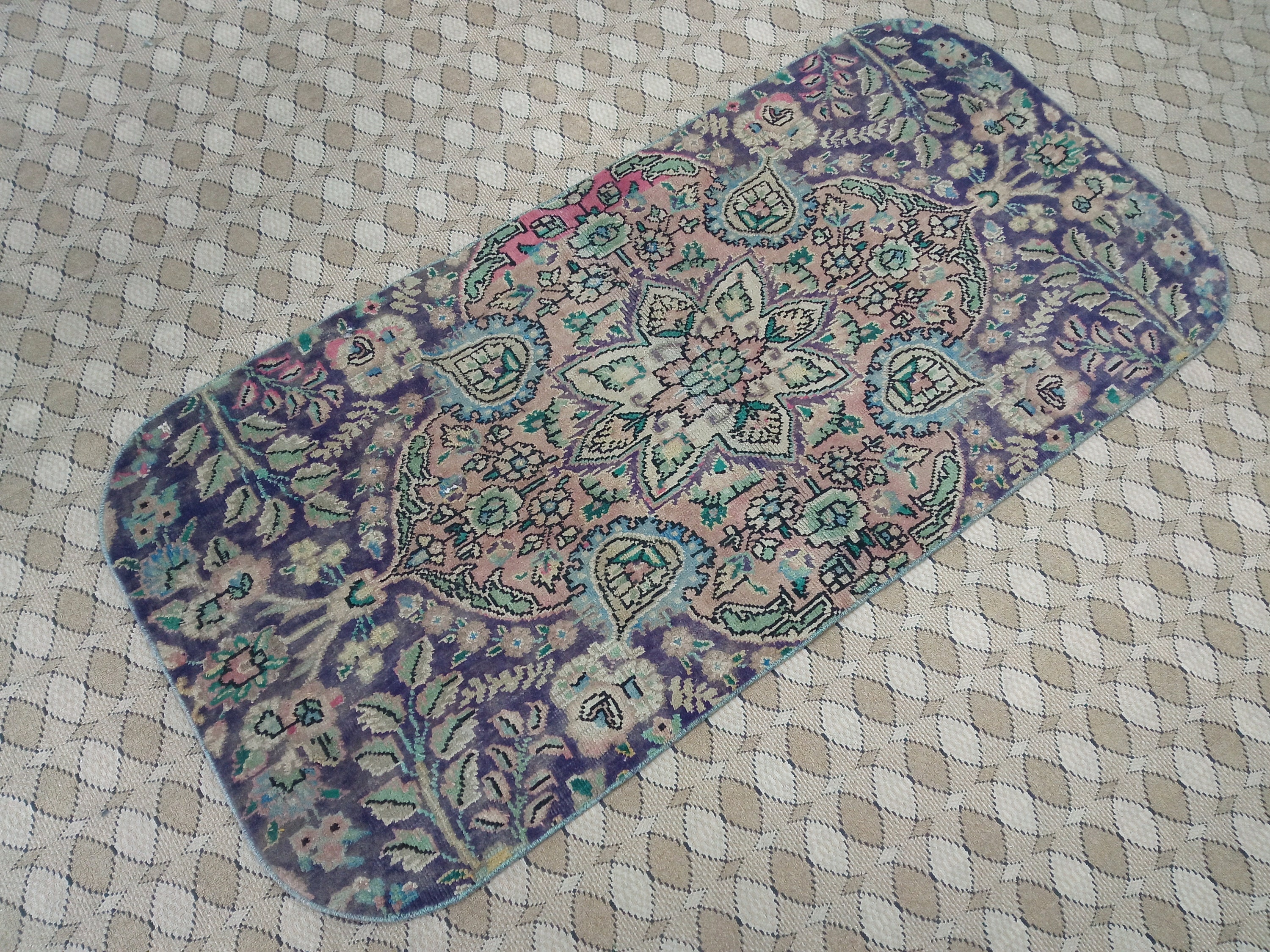 Oval Persian Rug 2.8x5.8 ftwool rughand knotted rugcolorful Etsy