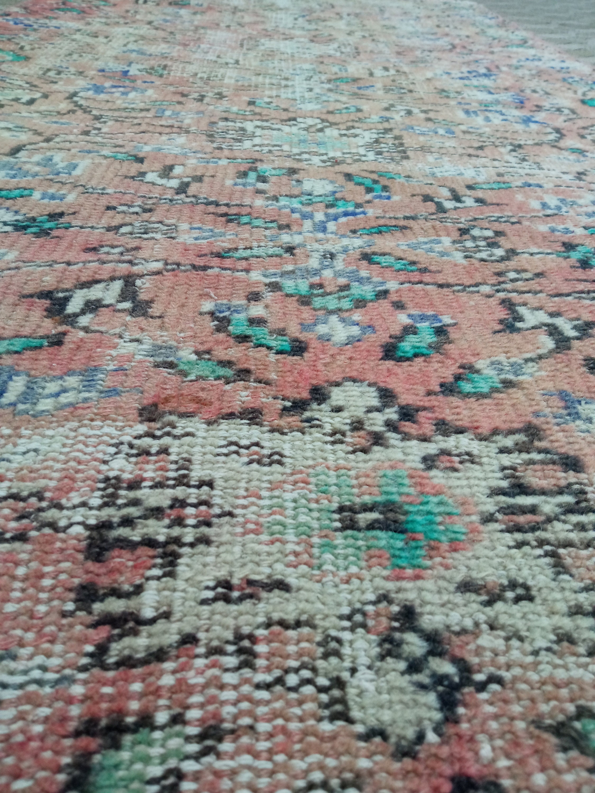 Faded Color Rug 2.9x6.1 ftSmall area rugwool rugvintage Etsy