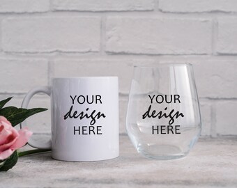 Download Wine Glass Mockup Etsy