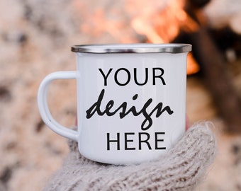 Download Enamel Mug Mockup Etsy