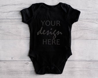 Download Black Onesie Mockup Etsy