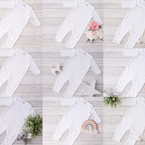 17 Baby Romper Mockups Onesie Mock up babygrow mockup romper mock up Baby Mockup Stock Photo Flat Lay SVG MockUp Sublimation JPG Download