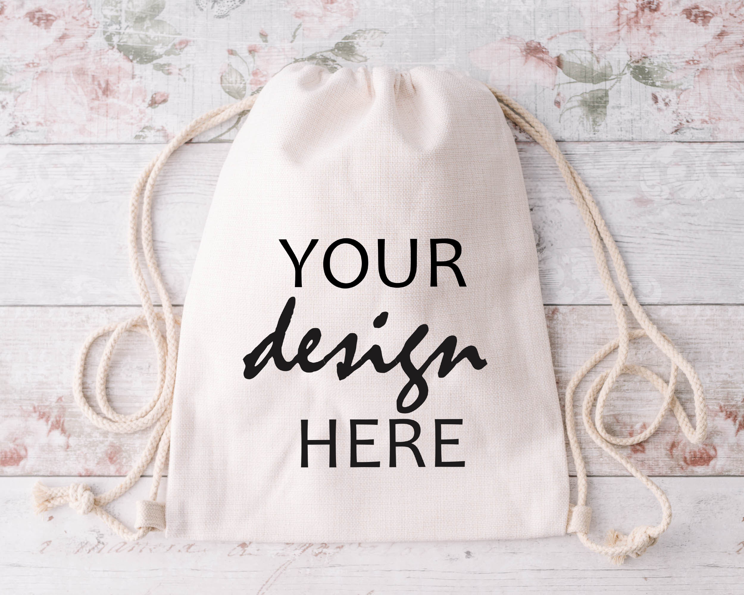 UpleuMockUpStudio Cotton Muslin Drawstring Bag Mockup, Drawstring Pouch Mockup, Bag Pouch Mockup | Compatible with Affinity Designer - Smart Object