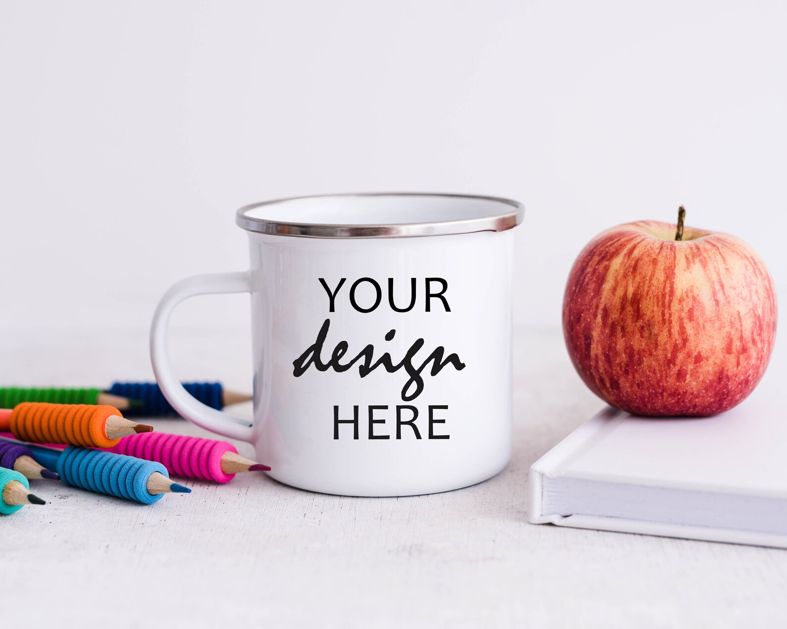 Download 4 x White Enamel Camping Cup Mockups Coffee Cup Mug Mock up | Etsy