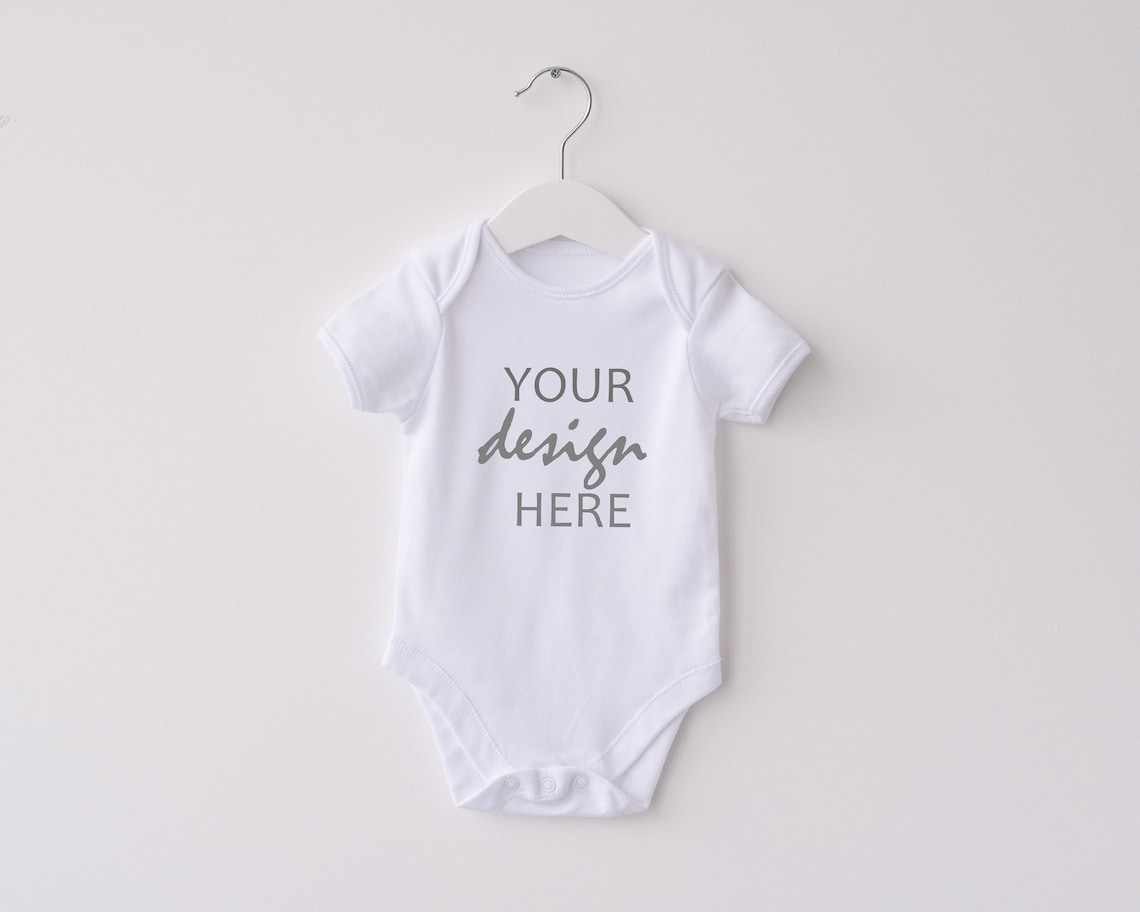 Baby Bodysuit Mockup White Onesie Mock up Babygrow Mockup Etsy