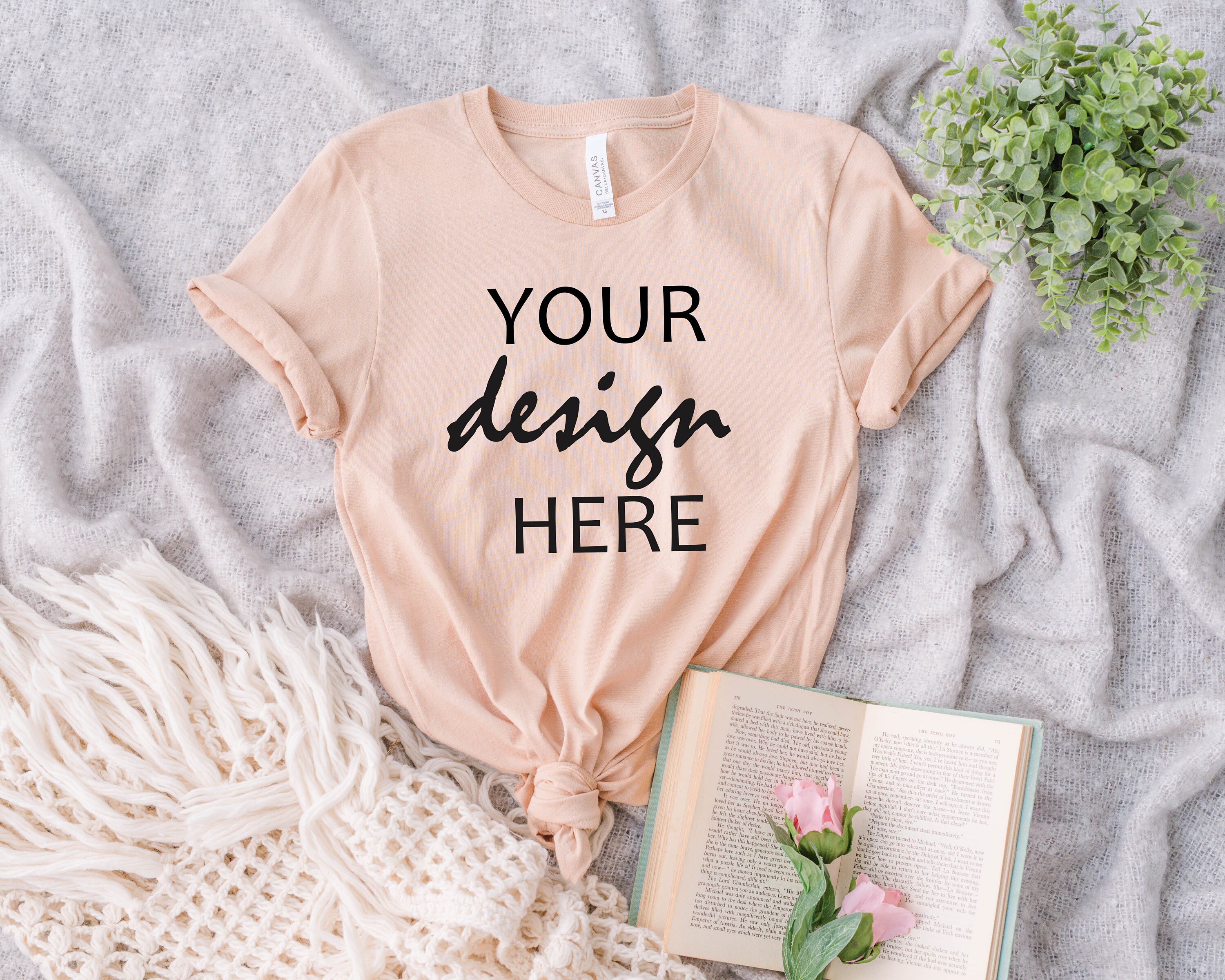 Bella Canvas 3001 Mockup Sand Dune 