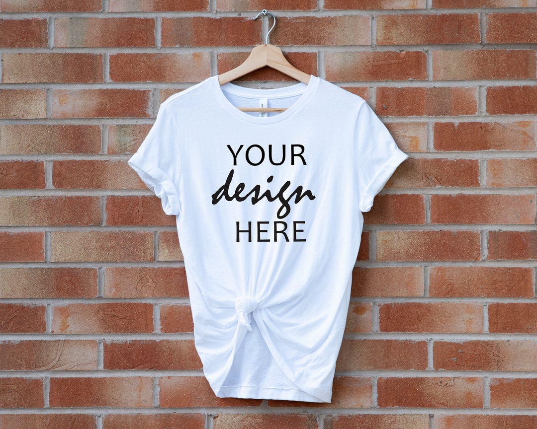 White Bella Canvas 3001 Shirt Mockup White T Shirt Mock up T-shirt ...