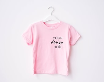 Bella Canvas 3001T Pink Toddler Mockup Kids T-Shirt Mockup Pink Tshirt Mock Up Pink Toddler Mockup Kids Tee Mock Up Download Jpg