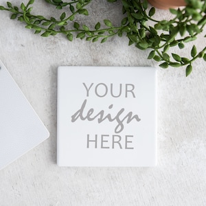 Coaster Mockup Coffee Cup Coaster Mock up Stock Photo Rustic Mockup Ceramic Coaster Mockup Wedding Mock Up JPG Digital Download