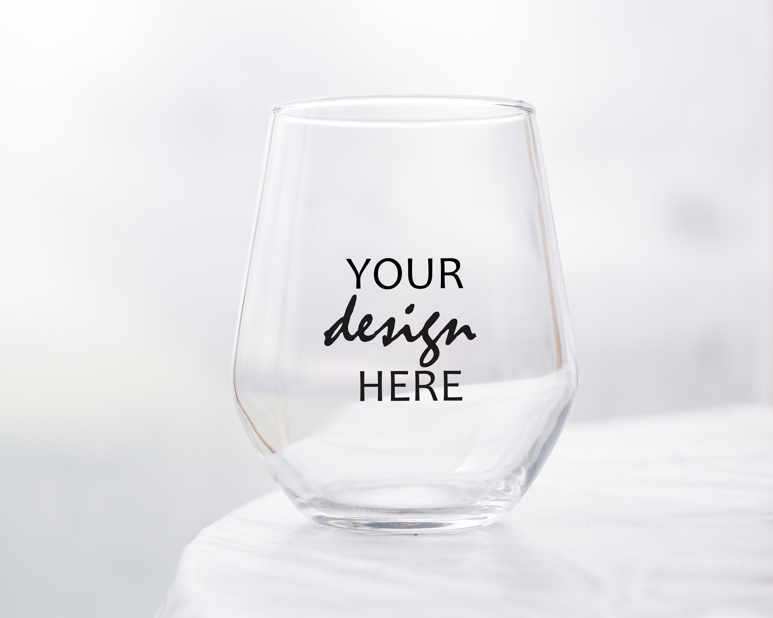 Classic Wine Glass + No Stem Tumbler Graphic by Leo Flo Mockups · Creative  Fabrica
