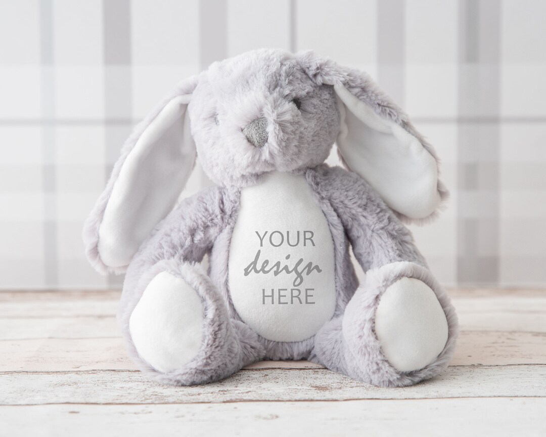 Newborn Mumbles Mockup Printme Bunny Plush Mockup Baby's First Soft Toy ...