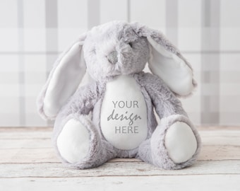 Newborn Mumbles Mockup Printme Bunny Plush mockup Baby's First soft toy mock-up personalised toy mockup JPG Digital Download