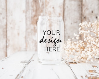 Libbey Glass Mockup Beer Can Glass Mockup Styled Stock Photo Wedding Photo SVG Mock Up JPG Digital Download