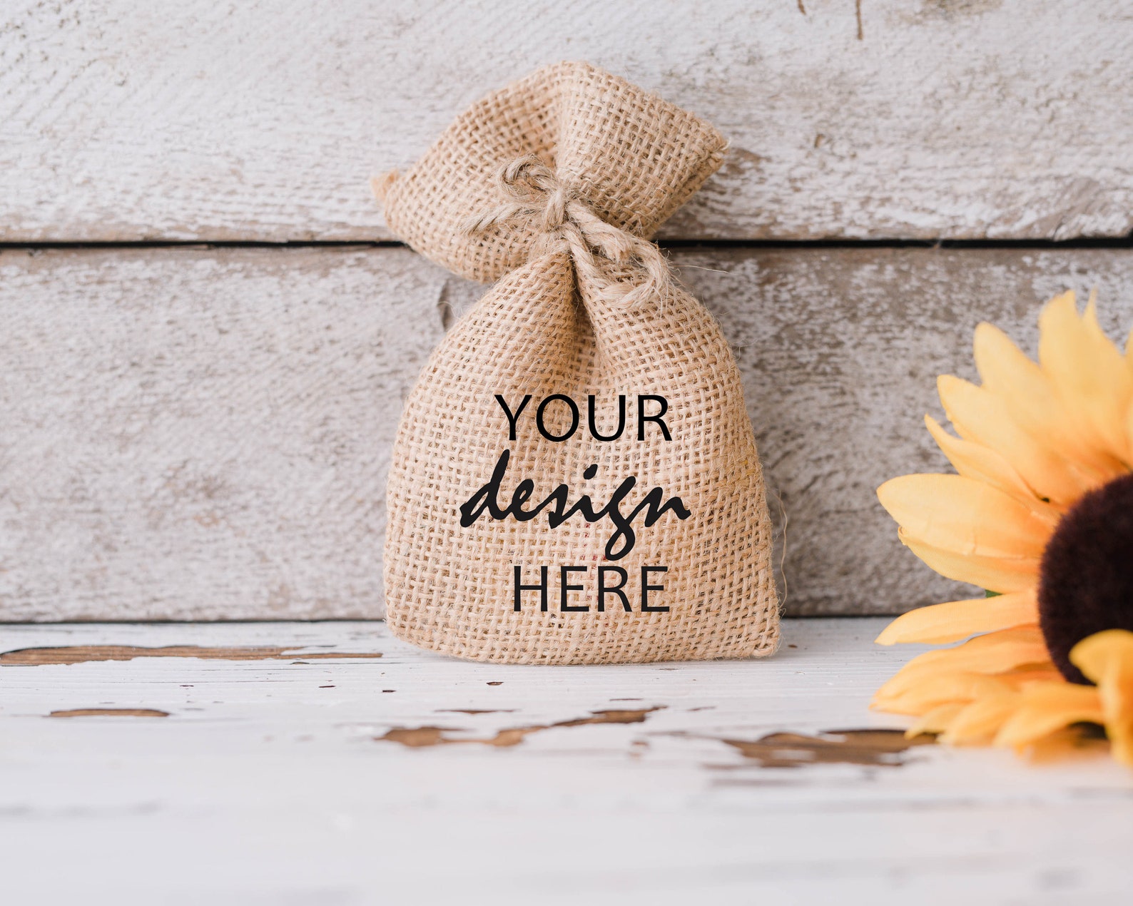 Jute Bag Mockup Hessian Wedding Favor Burlap Bag Treat