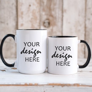 15 oz Black Mug MockUp 11 oz Coffee Cup Mock up Mug Size Mock Up Wedding Styled Stock Black Handle Coffee Cup Mockup JPG Digital Download